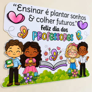 Painel “Ensinar é plantar sonhos e colher futuros.”
